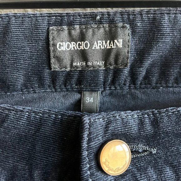 Giorgio Armani Men's Slim Fit Limited Edition Corduroy Pants Trousers 34x32 - Picture 6 of 14